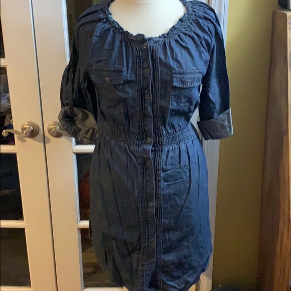 Lane Bryant Dresses & Skirts - Lane Bryant denim button up dress